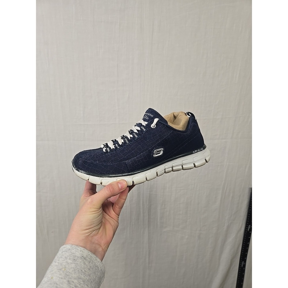 Sketchers Flex Elite Women's Size 6.5 Navy Blue Memory Foam Sneakers SN 11967‎
